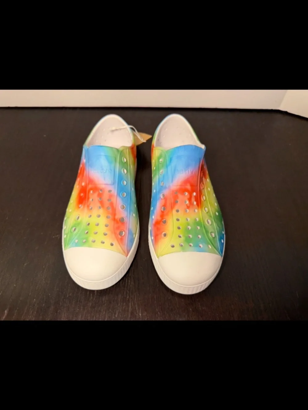 Native Jefferson Print Shoes Rainbow Multi Tie Dye Big Kids US J1/EU 32.5
